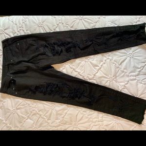 CARMAR DENIM black ripped skinny jeans